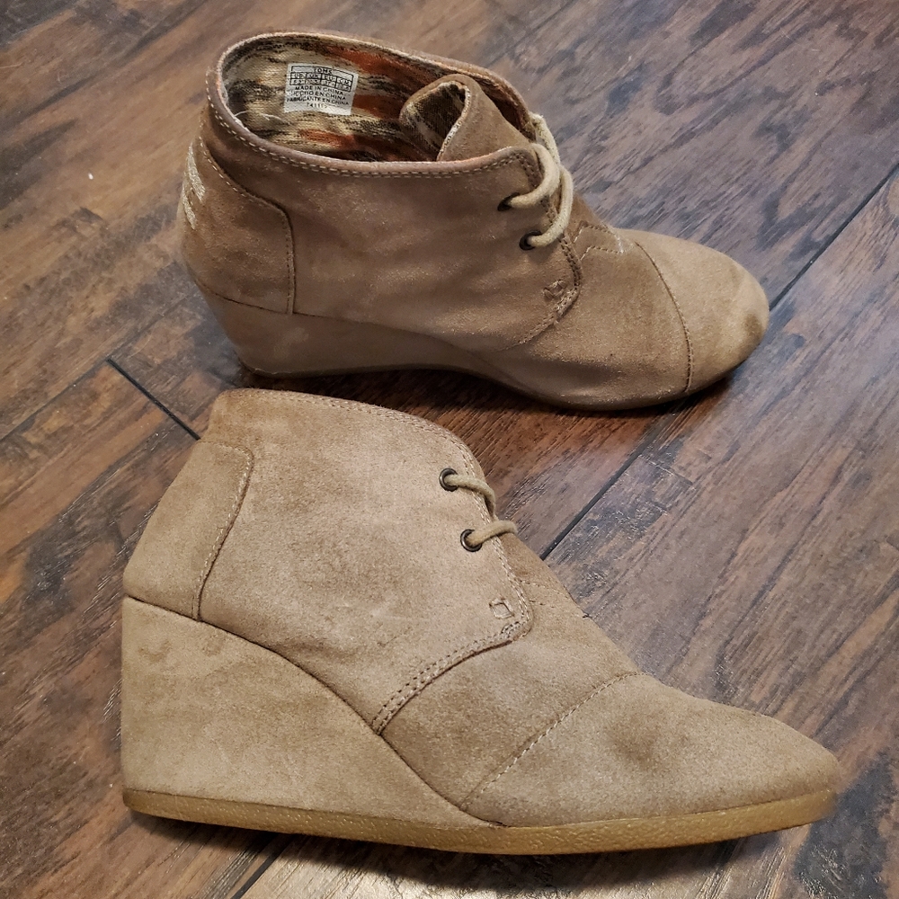 Toms Desert Wedge Taupe